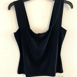 Reformation Tank Top Size Large Black Clarke Knit
